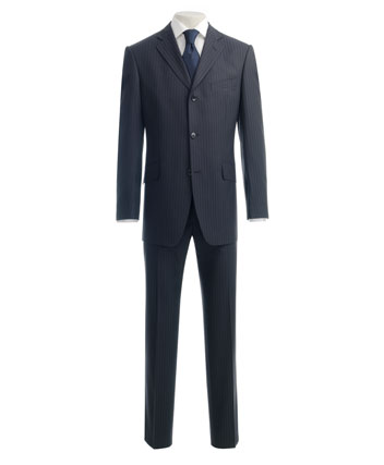 Mens Suit Moss Grey with Lilac Stripe