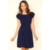 Motel Gemma Dress with Cut-out Back in Navy and