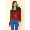 Motel Lou Jumper in Navy and Berry