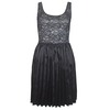 Motel Rocks Motel Ali Skater Dress in Black and Silver Rose