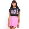 Motel Army Crop T Shirt in Charcoal Vegas Print