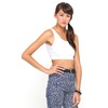 Motel Rocks Motel Bally Scoop Back Crop Top in White