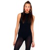 Motel Bindi Open Back Turtleneck Leotard in Black