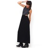 Motel Rocks Motel Blake Cut Out Denim Maxi Dress in Black Wash