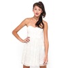 Motel Rocks Motel Bloom Strapless Lace Mini Dress in Cream