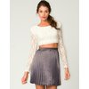 Motel Rocks Motel Bonnie Lace Crop Top in Cream