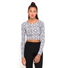 Motel Bonnie Long Sleeve Crop Top in Geo Maze