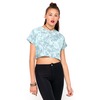 Motel Rocks Motel Box Crop Top in Smoke Blue