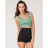 Motel Rocks Motel Brandy Plunge Back Bralette in Lime Tiger