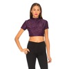 Motel Rocks Motel Capture Crop Top in Tinsel Aubergine