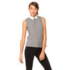 Motel Rocks Motel Carys Collared Top in Gingham Check Black