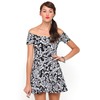 Motel Rocks Motel Catalina Off Shoulder Dress in Black and