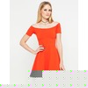 Motel Rocks Motel Catalina Off Shoulder Dress in Tomato