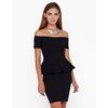 Motel Rocks Motel Debolina Off Shoulder Peplum Dress in Black