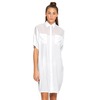 Motel Rocks Motel Dela Sheer Mesh Cocoon Shirt in White