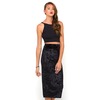 Motel Rocks Motel Earl Strappy Crop Top in Black