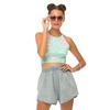 Motel Rocks Motel Folly Strappy Crop Top in Daisy Wash Mint