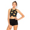 Motel Rocks Motel Folly Strappy Crop Top In Space Lemons