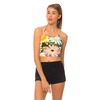 Motel Rocks Motel Fonda Halterneck Crop Top in Lucid Garden