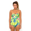 Motel Rocks Motel Fruit Pastel Halterneck Swimsuit in Flower