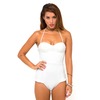 Motel Rocks Motel Fruit Pastel Halterneck Swimsuit in White
