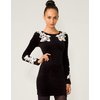Motel Rocks Motel Gina Bodycon Dress in Black Velvet and