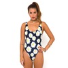 Motel Rocks Motel Goddess Plunge Back Swimsuit in Wild Daisy
