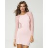 Motel Rocks Motel Goldie Bodycon Dress in Dusky Pink Hexagon