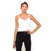 Motel Rocks Motel Ibis Cami Top in White Faux Leather