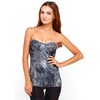 Motel Rocks Motel Jelle Strapless Body in Grey Marble Sequin