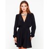 Motel Rocks Motel Jetty Plunge Neck Dress in Black