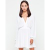 Motel Rocks Motel Jetty Plunge Neck Dress in White
