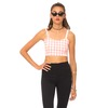 Motel Josie Cropped Top in Pink Gingham