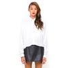 Motel Rocks Motel Leela Oversized Batwing Shirt in White