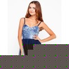 Motel Lina Sequin Bustier Dress in Blue Marble