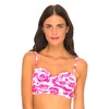 Motel Rocks Motel Loe Strappy Bikini Top in Monorose Pink