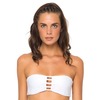 Motel Rocks Motel Lunar Bandeau Bikini Top In White