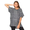 Motel Rocks Motel Major Oversized Tee in Hounds Tooth Black