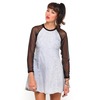Motel Rocks Motel Margie Denim Skater Dress in Grey Wash