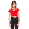 Motel Maya Cut Out Crop Top in Red