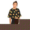 Motel Mega Crop Tee In Space Lemons