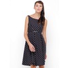 Motel Rocks Motel Mia Prom Dress in Black Polka Dot
