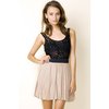 Motel Rocks Motel Milly Skater Dress in Coffee and Black Lace