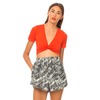 Motel Rocks Motel Mira Twist Crop Top in Tangerine