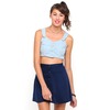 Motel Rocks Motel Nancy Crop Top In Summer Days Denim