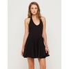 Motel Nessy Halter Neck Skater Dress in Black