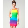 Motel Rocks Motel New Zoe Bodycon Dress in Rainbow Fade