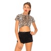 Motel Rocks Motel Nita Cut Out Crop Top in Wild Animal Print