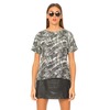 Motel Pacey T Shirt Blouse in Cross Hatch Black