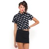 Motel Paige Crop Shirt in Eye See You Print